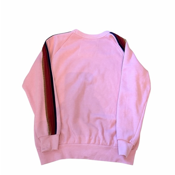 Aviator Nation Mauve Pink Sweatshirt with Velvet Striped Accents - Picture 3 of 10